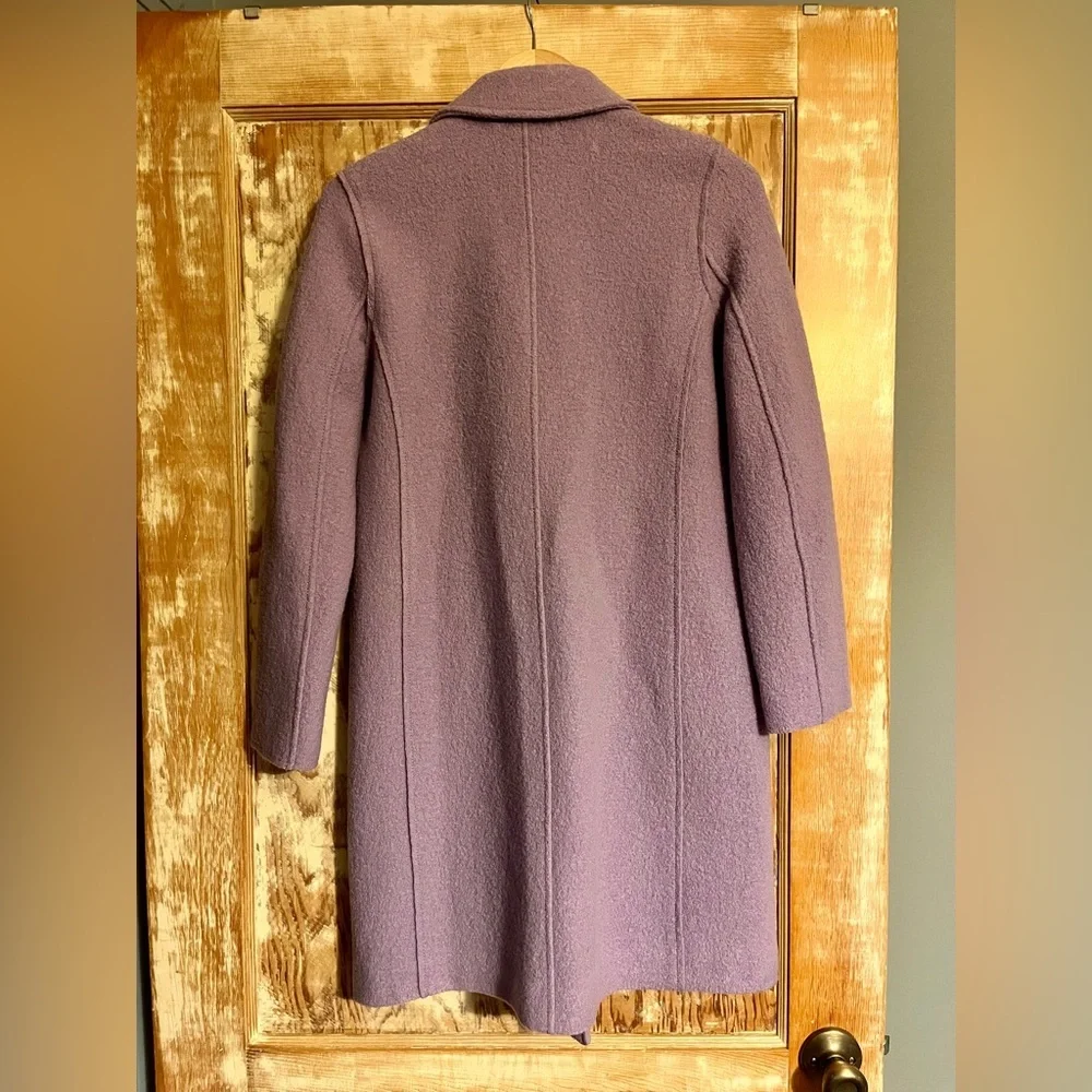 Daphne topcoat in Italian boiled wool, Purple - 0 - Picture 4 of 4